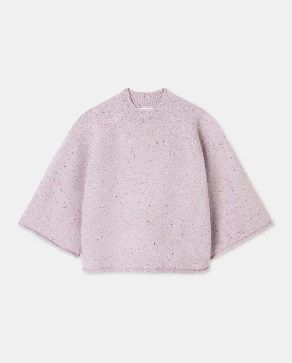 

Свитер с узором-накидкой для девочки с ворсом Kids El Corte Inglés, розовый