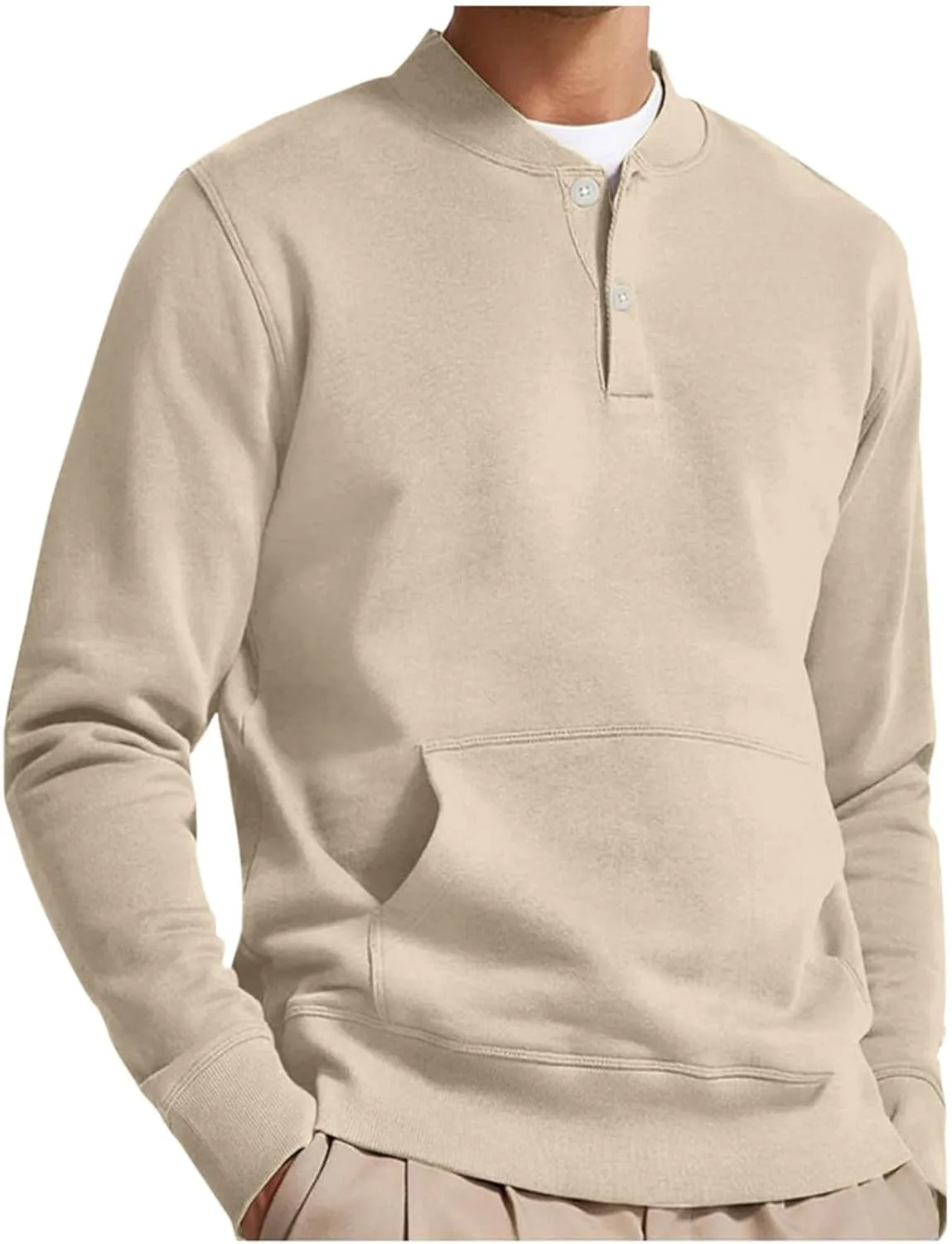 

Мужская толстовка-поло с длинным рукавом