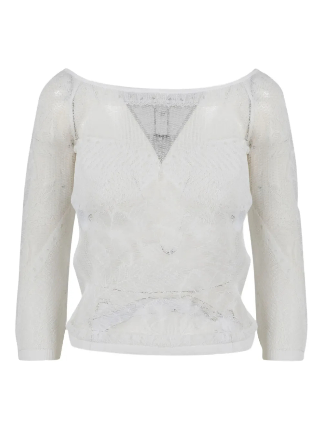 

Кружевная блузка Alberta Ferretti, белый