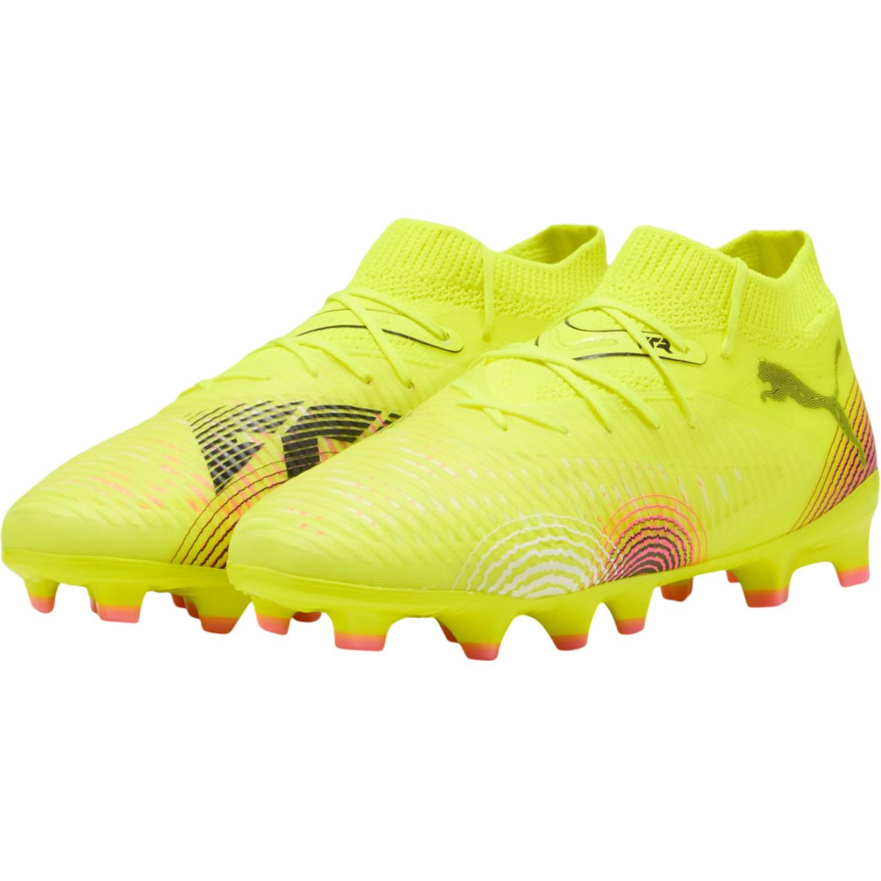 PUMA FUTURE 8 PRO Mid Top детские футбольные бутсы Yellow/Black — фото 4
