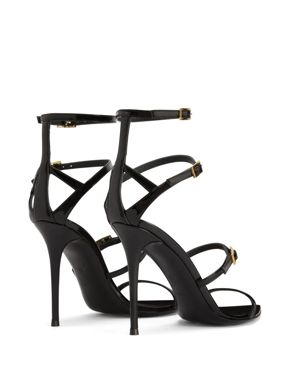 Лакированные босоножки Intriigo Abely 105 Giuseppe Zanotti, черный — фото 3