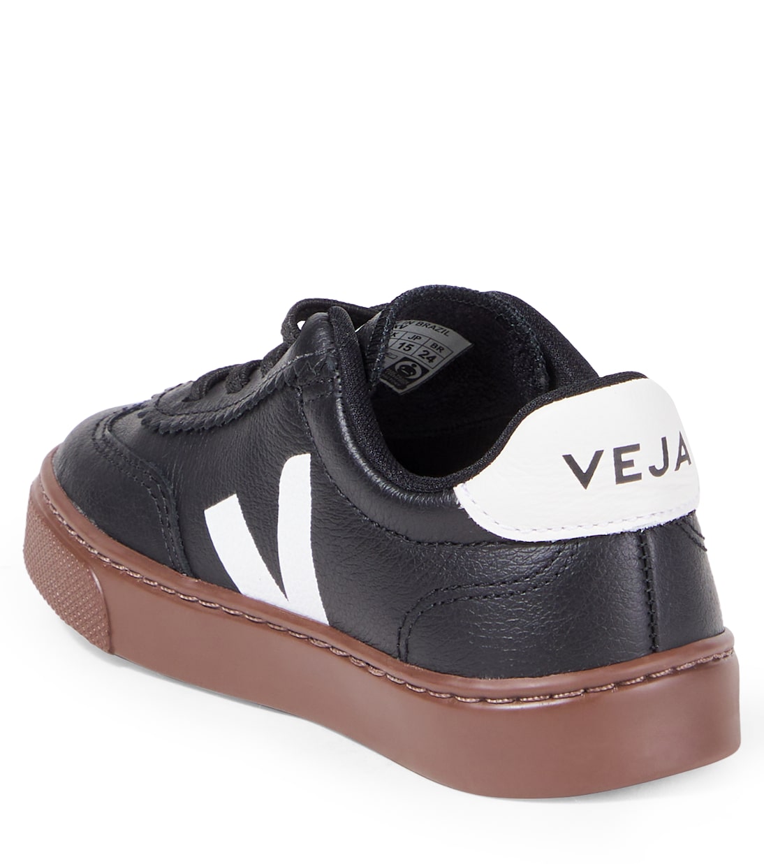 Кроссовки Volley из кожи Veja Kids, Black_White_Pearl — фото 2