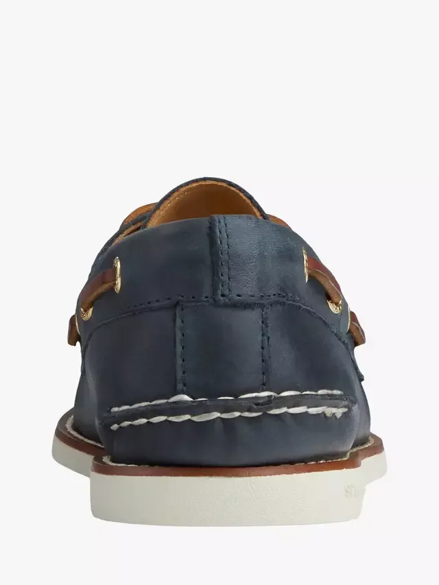 Оригинальные лодочные туфли Gold Cup с двумя люверсами Sperry, Navy — фото 3