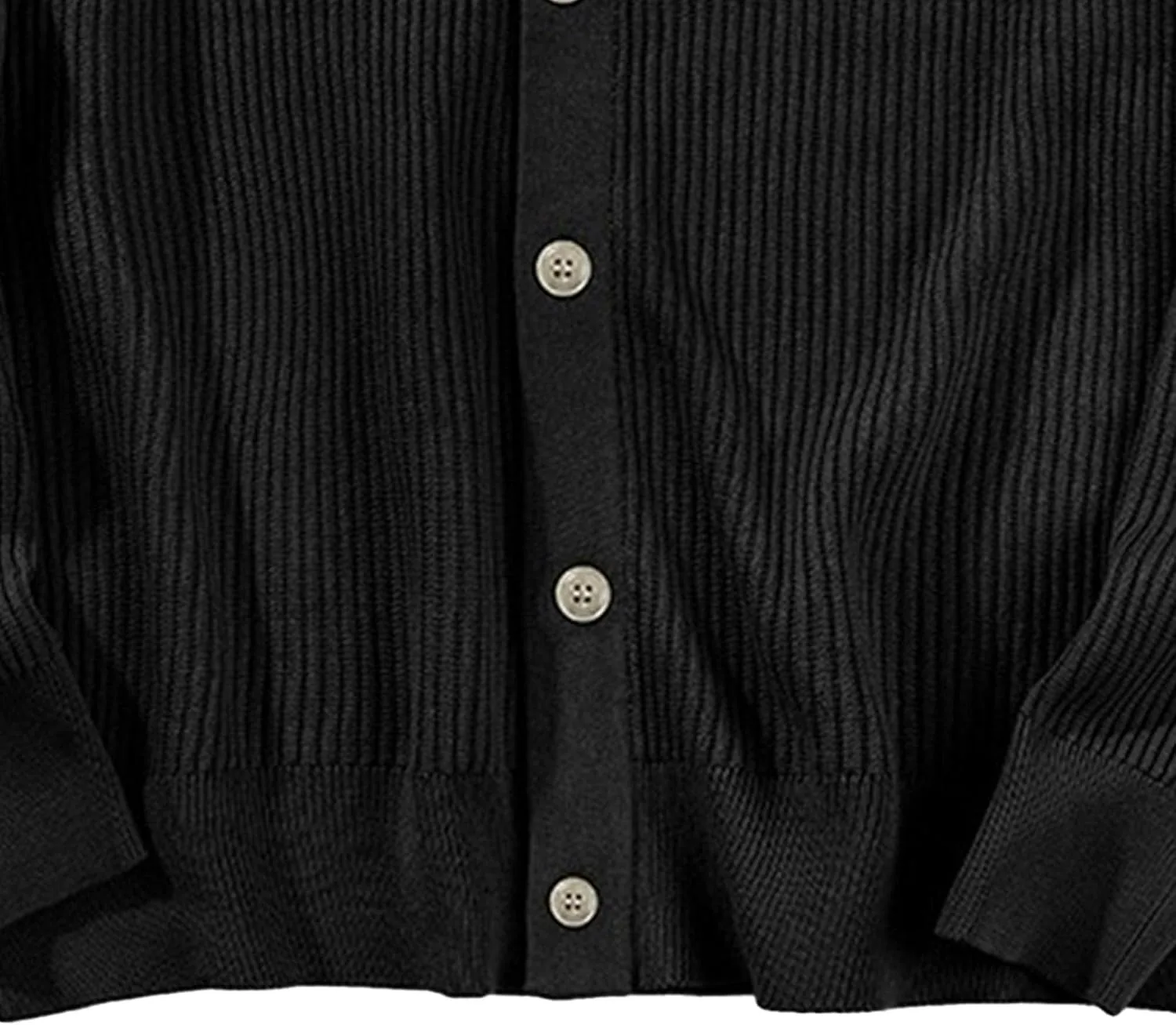 Мужской свитер V-образным вырезом Slim Fit с пуговицами — фото 2