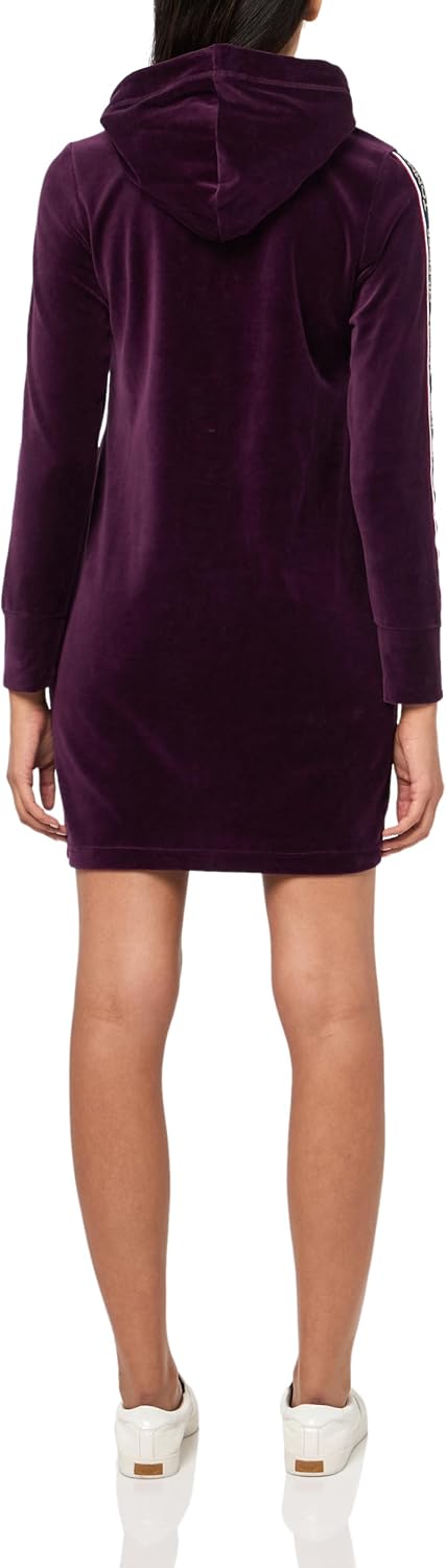 Женская велюровая толстовка Tommy Hilfiger с застежкой-молнией и рукавами-клеш, Aubergine — фото 2
