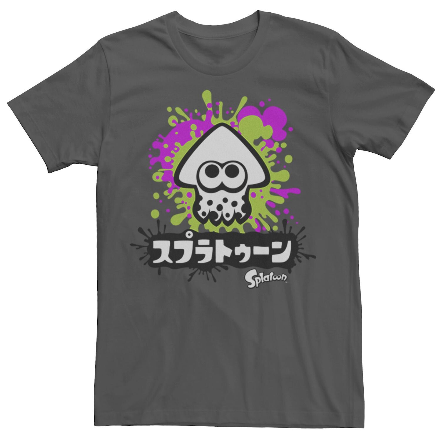 

Мужская футболка с графическим рисунком Nintendo Splatoon Inkling Text Splatter Licensed Character