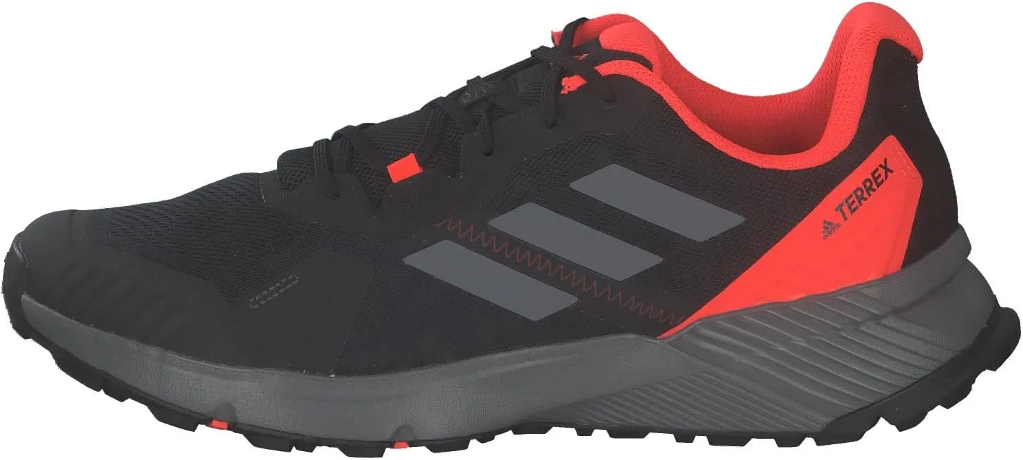 Мужские низкие кроссовки Adidas Terrex Soulstride (не для футбола), Core Black Grey Four Solar Red — фото 2