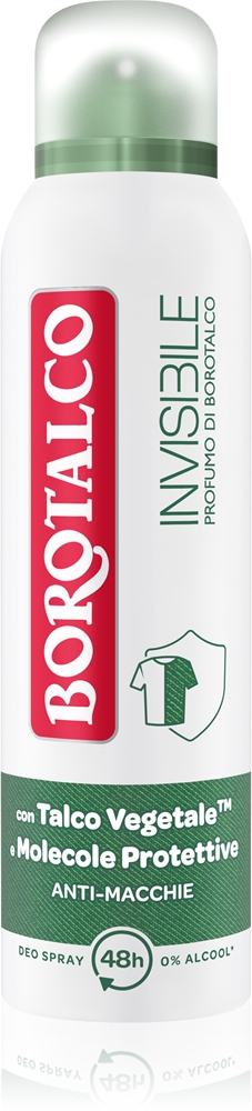 

Невидимый оригинальный спрей-дезодорант для удаления белых и желтых пятен Borotalco, 150 мл