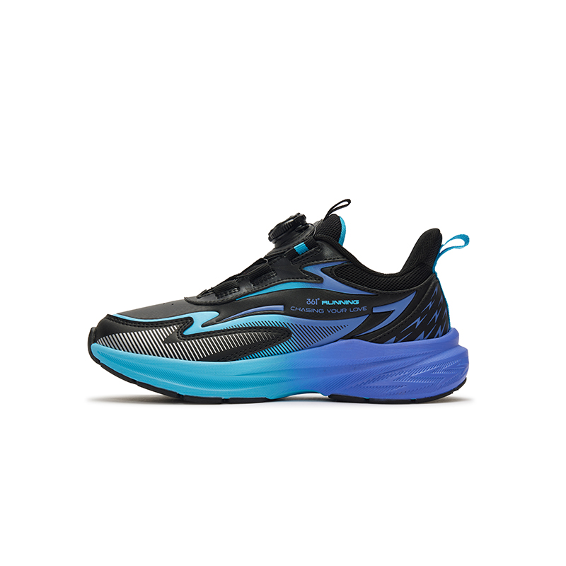 

361°KIDS Скользоустойчивые износостойкие амортизирующие детские повседневные кроссовки Black Blue Purple