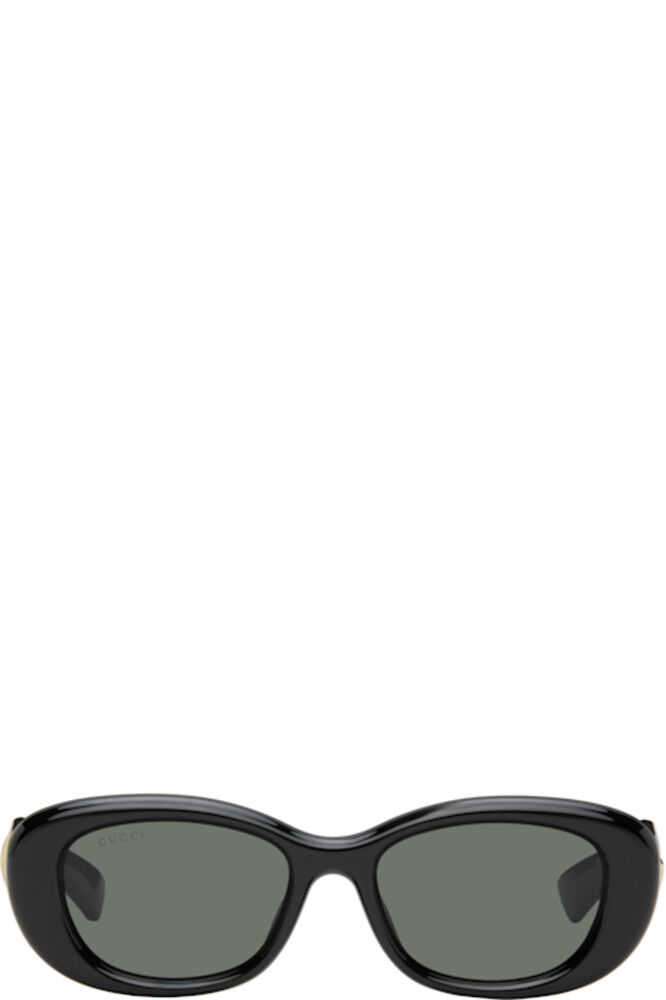 

Черные овальные солнцезащитные очки Gucci