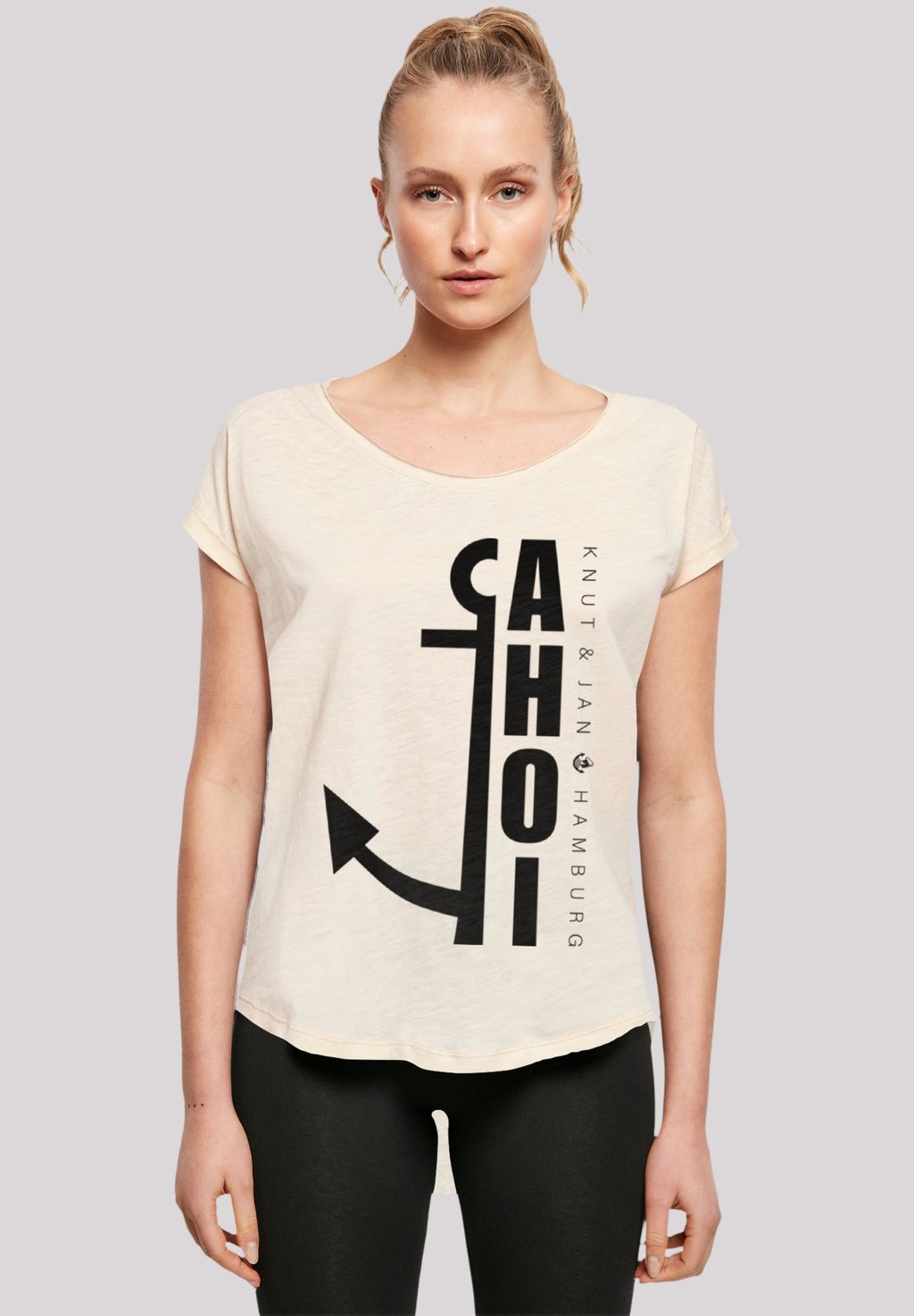 

Футболка с принтом AHOI ANKER KNUT JAN HAMBURG F4NT4STIC, песочный