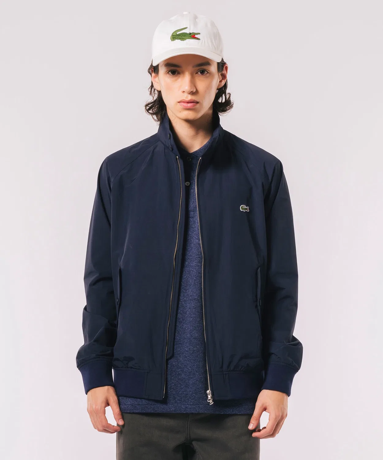 Куртка Lacoste Swing Top Stand Zip Jacket 2.5 Layer, тёмно-синяя