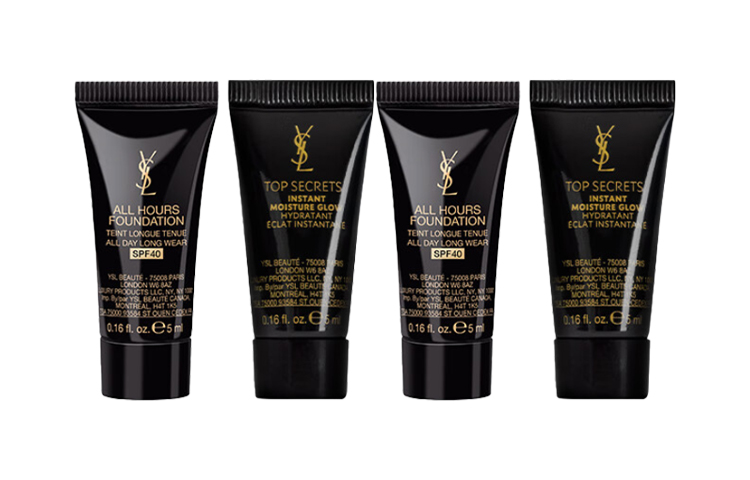 Набор миниатюр Yves Saint Laurent: тональный крем All Hours Foundation LC2, 5 мл + праймер Top Secrets Instant Moisture Glow, 5 мл — фото 3