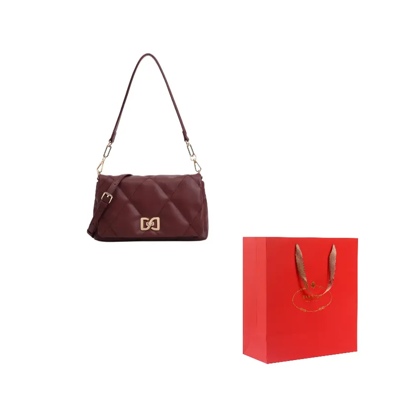 

PAYOT Синтетическая кожаная сумка через плечо Regular Women's Burgundy/Ecru/Black