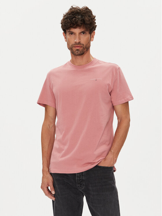 

Футболка slim fit Linear Chest DM0DM21780 Tommy Jeans, розовый