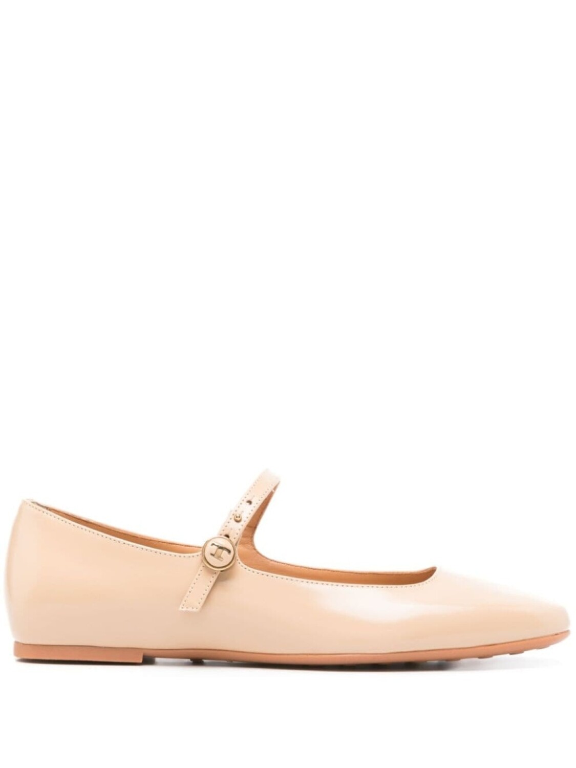 Балетки на плоской подошве Tod's, нейтральный цвет