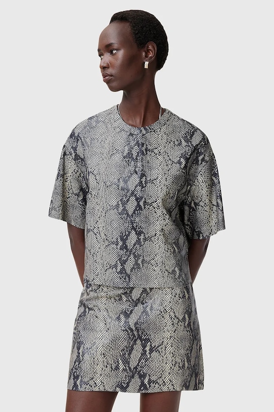 

Кожаная блузка RENAI Allsaints, мультиколор