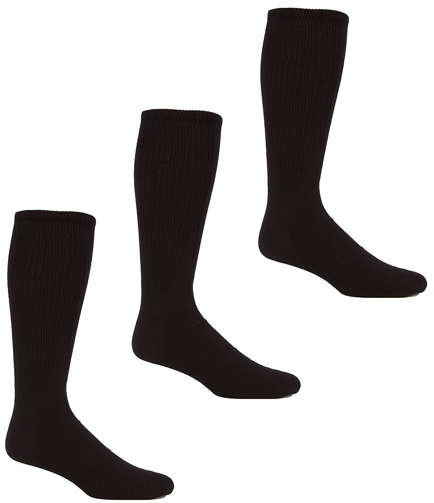 

Носки Roundtree & Yorke Big & Tall Crew, 3 пары, черный