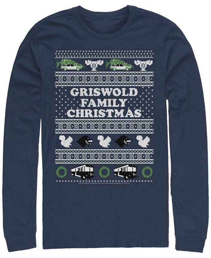 

Мужская футболка National Lampoon Christmas Vacation Griswold с длинными рукавами Fifth Sun, синий