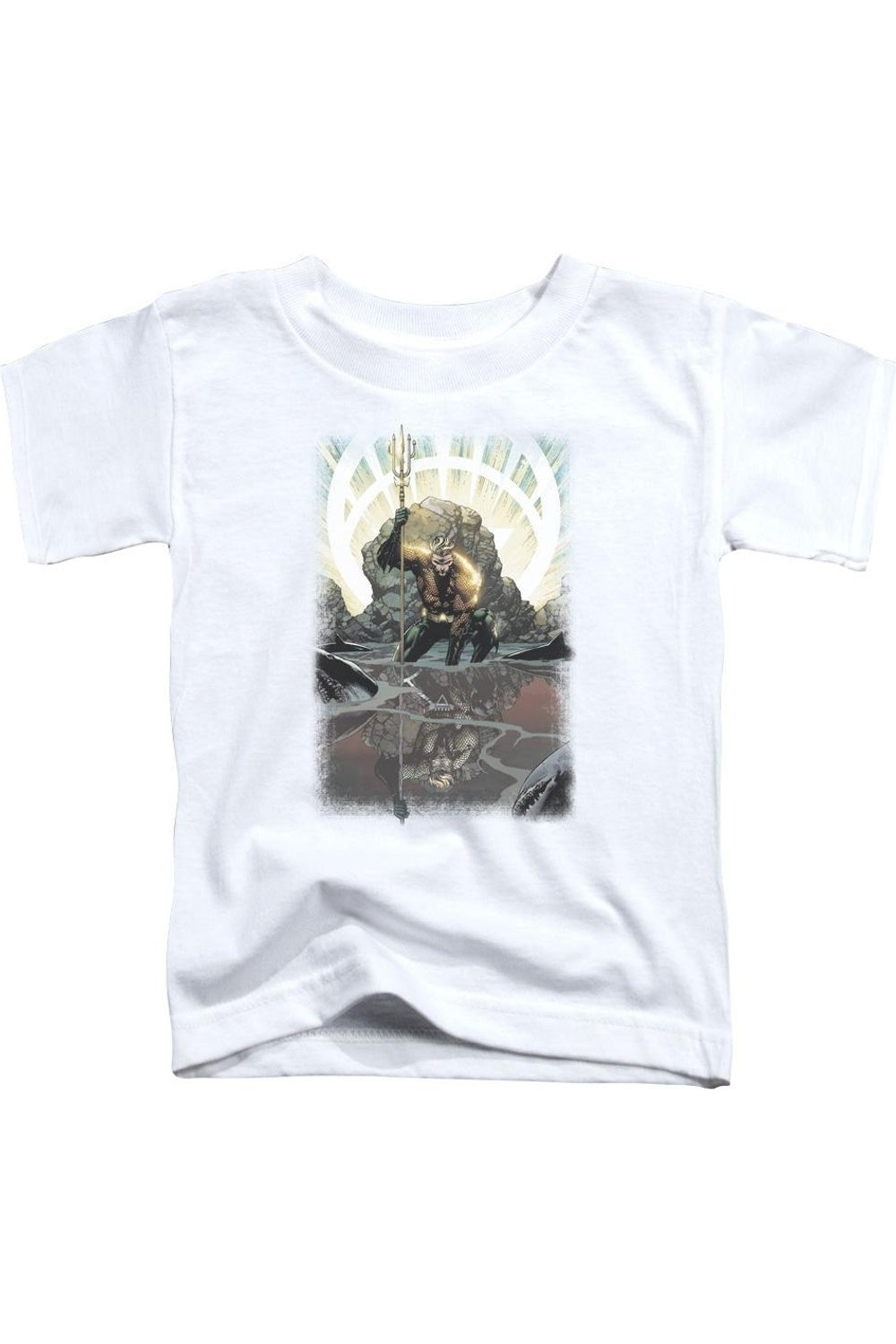 

Футболка с коротким рукавом для малышей Aquaman Brightest Day из Лиги Справедливости Америки Gildan, белый