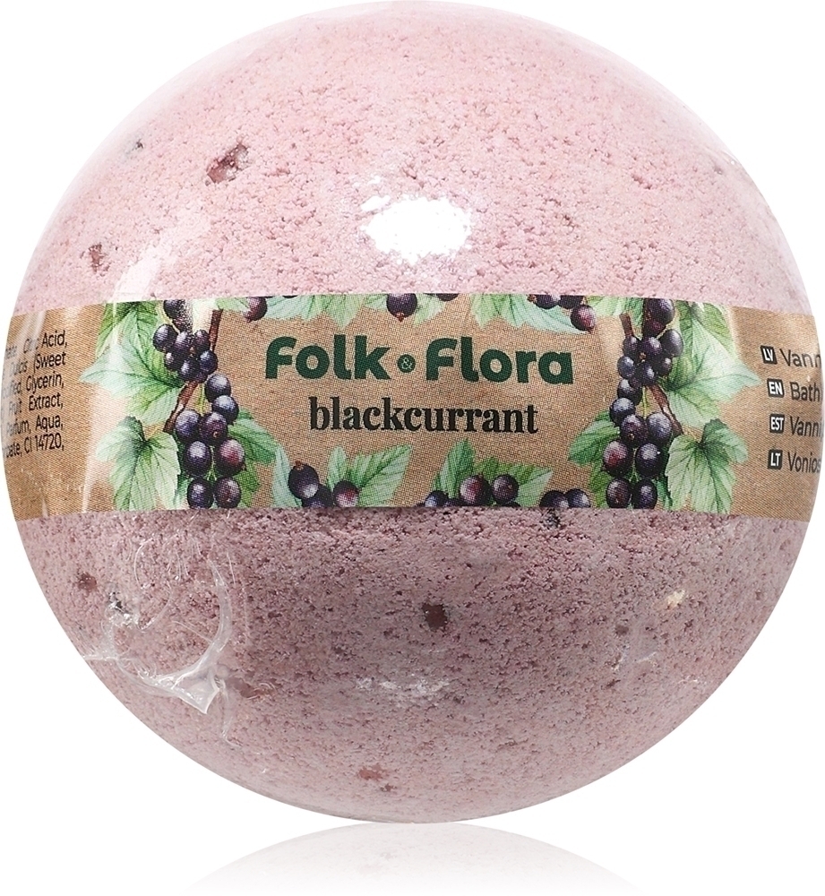 

Пена для ванны с черной смородиной и освежающим эффектом Folk & Flora, 130 гр