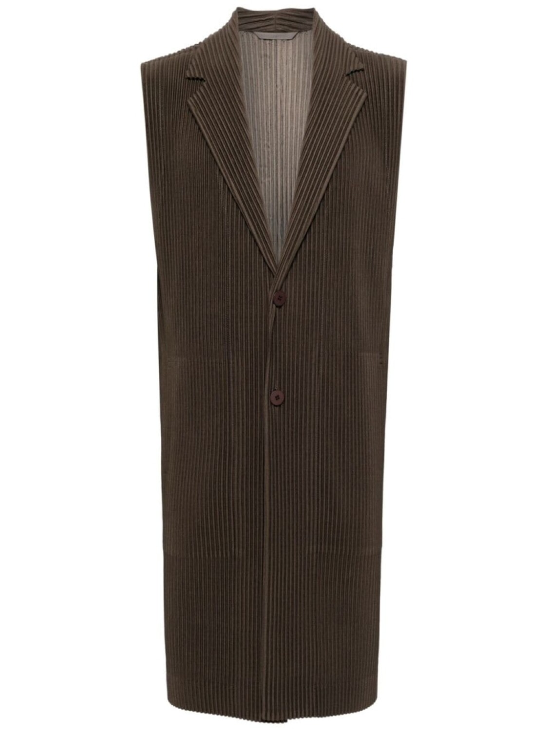 

Homme Plissé Issey Miyake однобортное пальто, коричневый