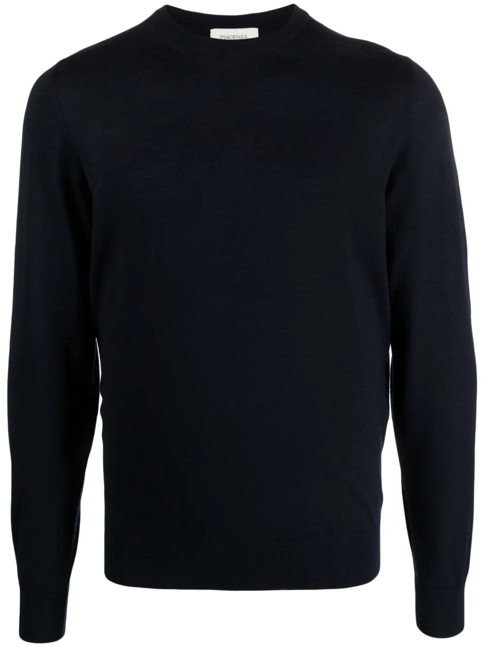 

Шерстяной джемпер с круглым вырезом Piacenza Cashmere, синий