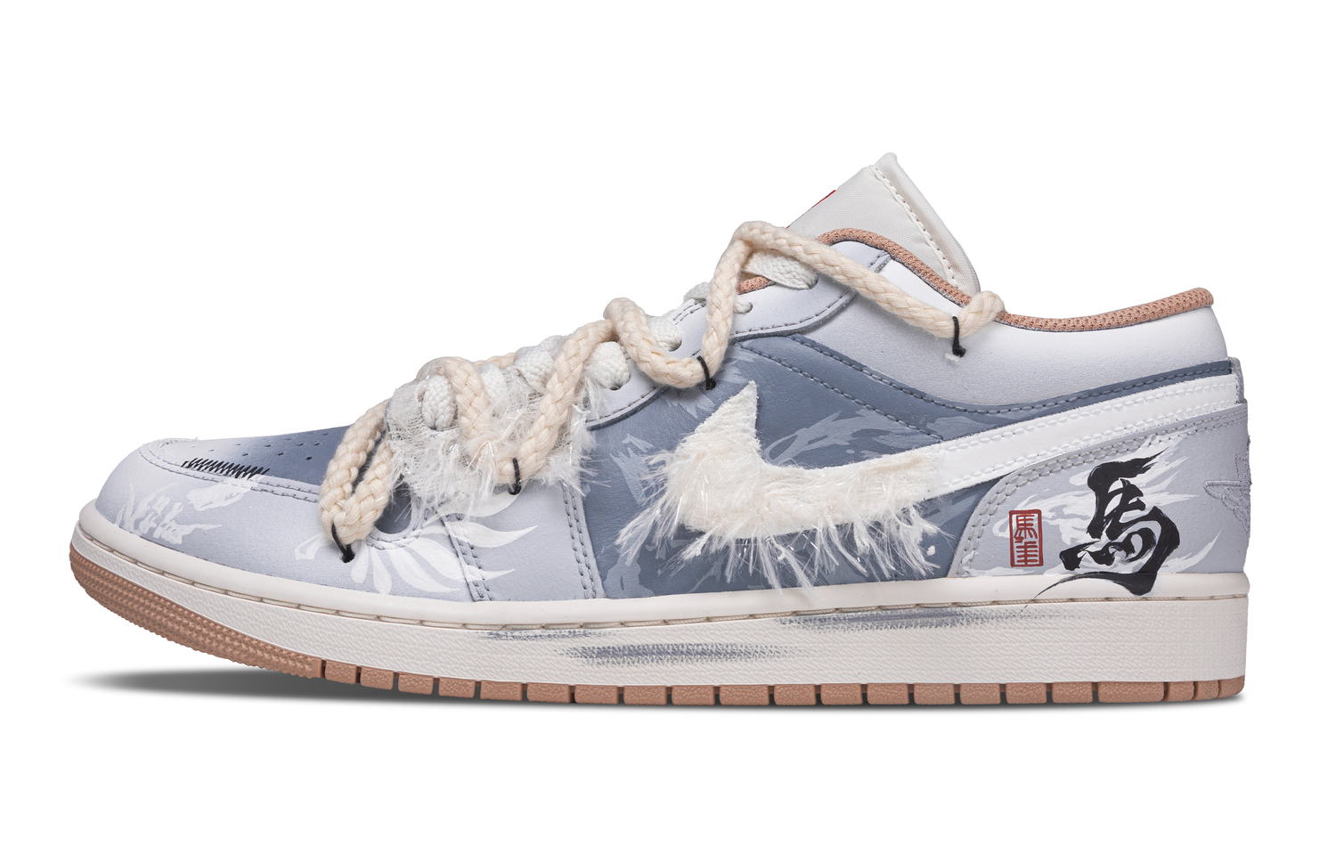 

Jordan Кроссовки Air 1 Horse Treading On Clouds Abrasion Resistant Low top Vintage Basketball Shoes Unisex White Gray