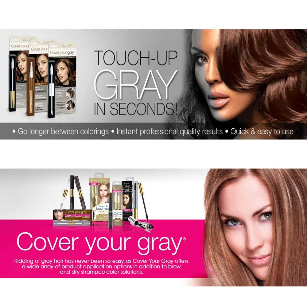 Карандаш Cover Your Gray Instant Touch Up Stick для закрашивания седины, черный Cover Your Gray, Black — фото 4