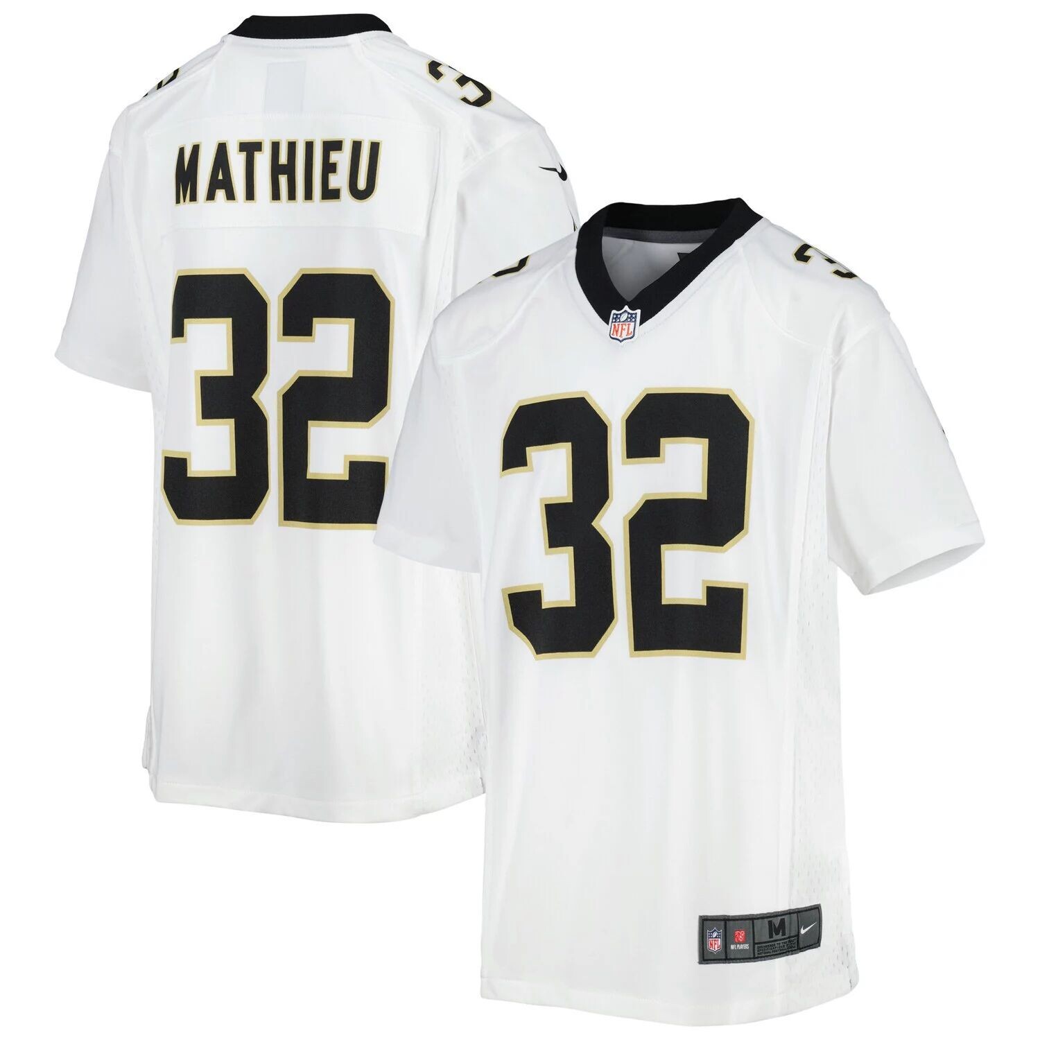 Молодежная игровая майка Nike Tyrann Mathieu White New Orleans Saints Nike — фото 4