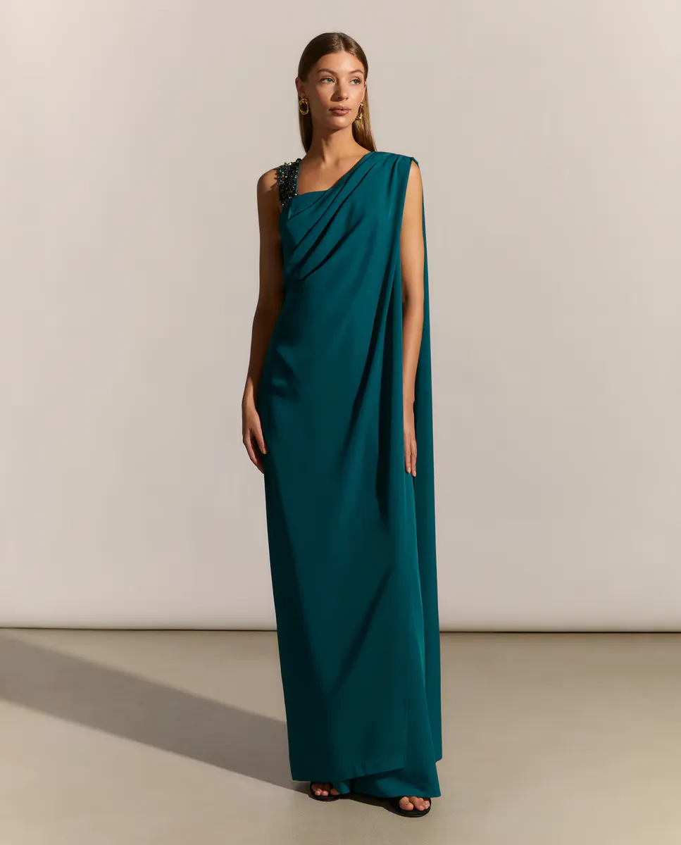 

Асимметричный комбинезон с ремешком из стразов Woman Fiesta El Corte Inglés, цвет 530 Verde Oscuro