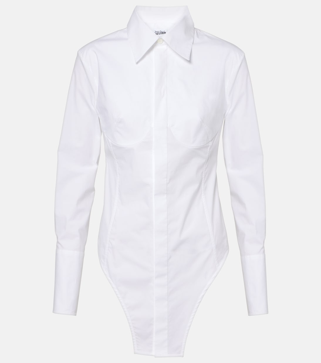 

Рубашка из хлопчатобумажной поплиновой ткани Jean Paul Gaultier, белый