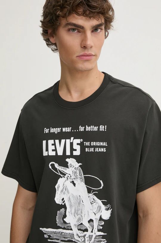 

Хлопковая футболка Levi's, черный