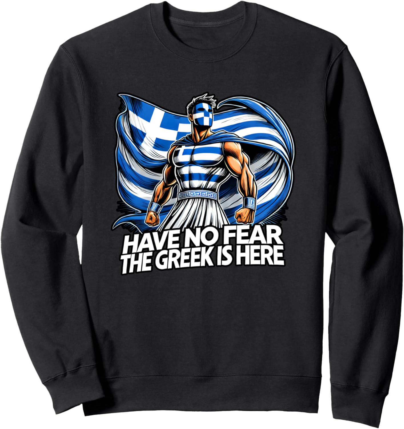 

Не бойся, грек здесь! Толстовка Proud Greek Quotes Gift Ideas For Your Greek Lover, черный