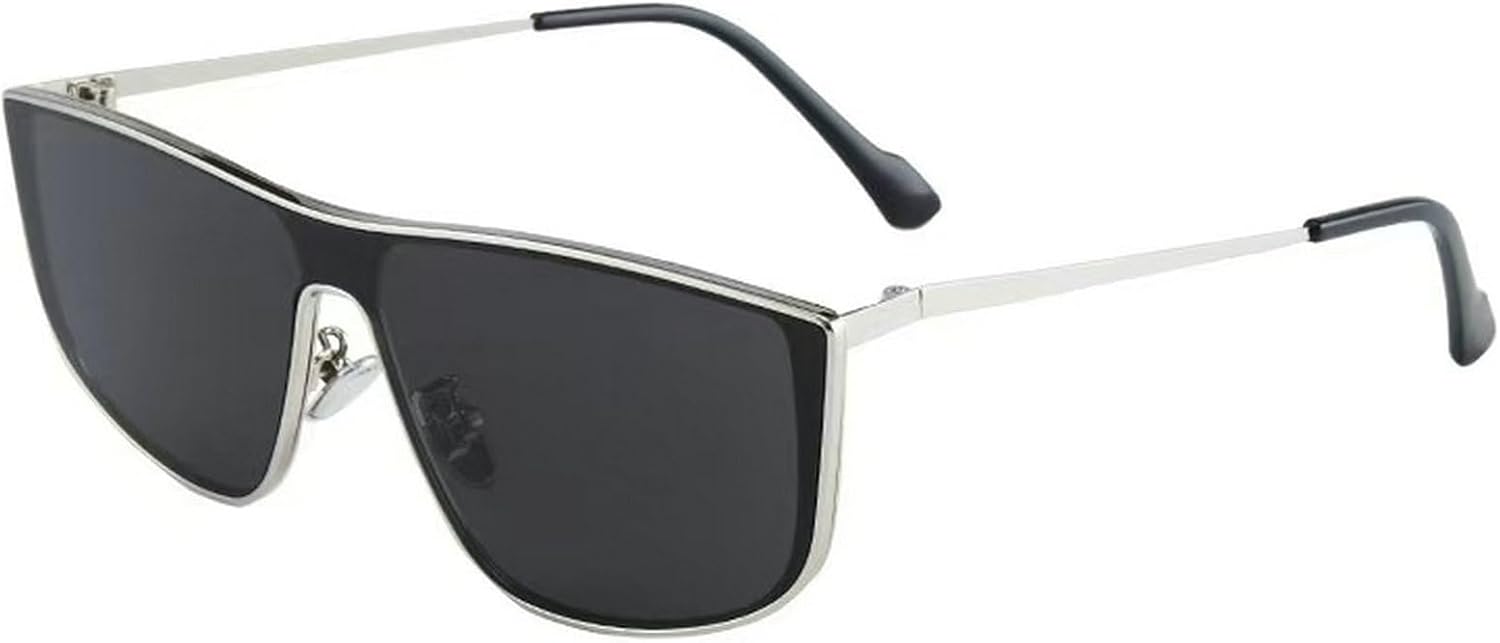 

Ретро квадратные солнцезащитные очки-пилот для женщин и мужчин, дизайнерская металлическая оправа, черные с серебристым оттенком, винтажные женские солнцезащитные очки mincl, C2