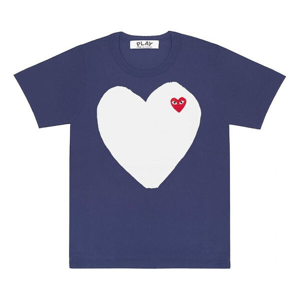 

Футболка white heart t-shirt 'navy' Comme Des Garcons Play, синий