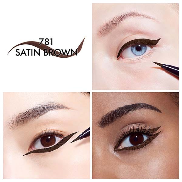 Водостойкая подводка для глаз с фетровым наконечником насыщенного цвета DIOR Diorshow Liquid Liner, 781 Satin Brown — фото 2