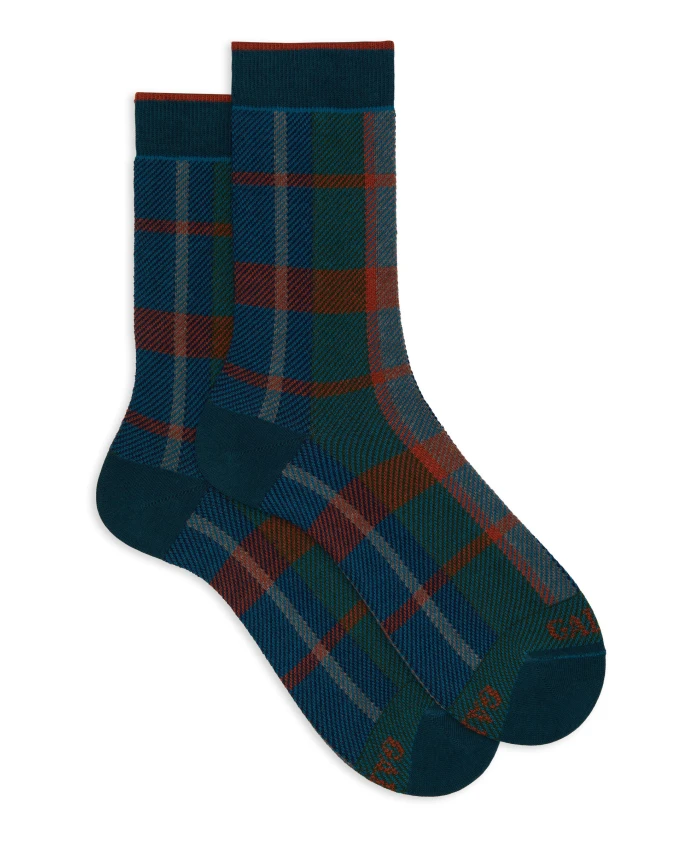 

Короткие хлопковые носки с клетчатым узором Gallo, мультиколор