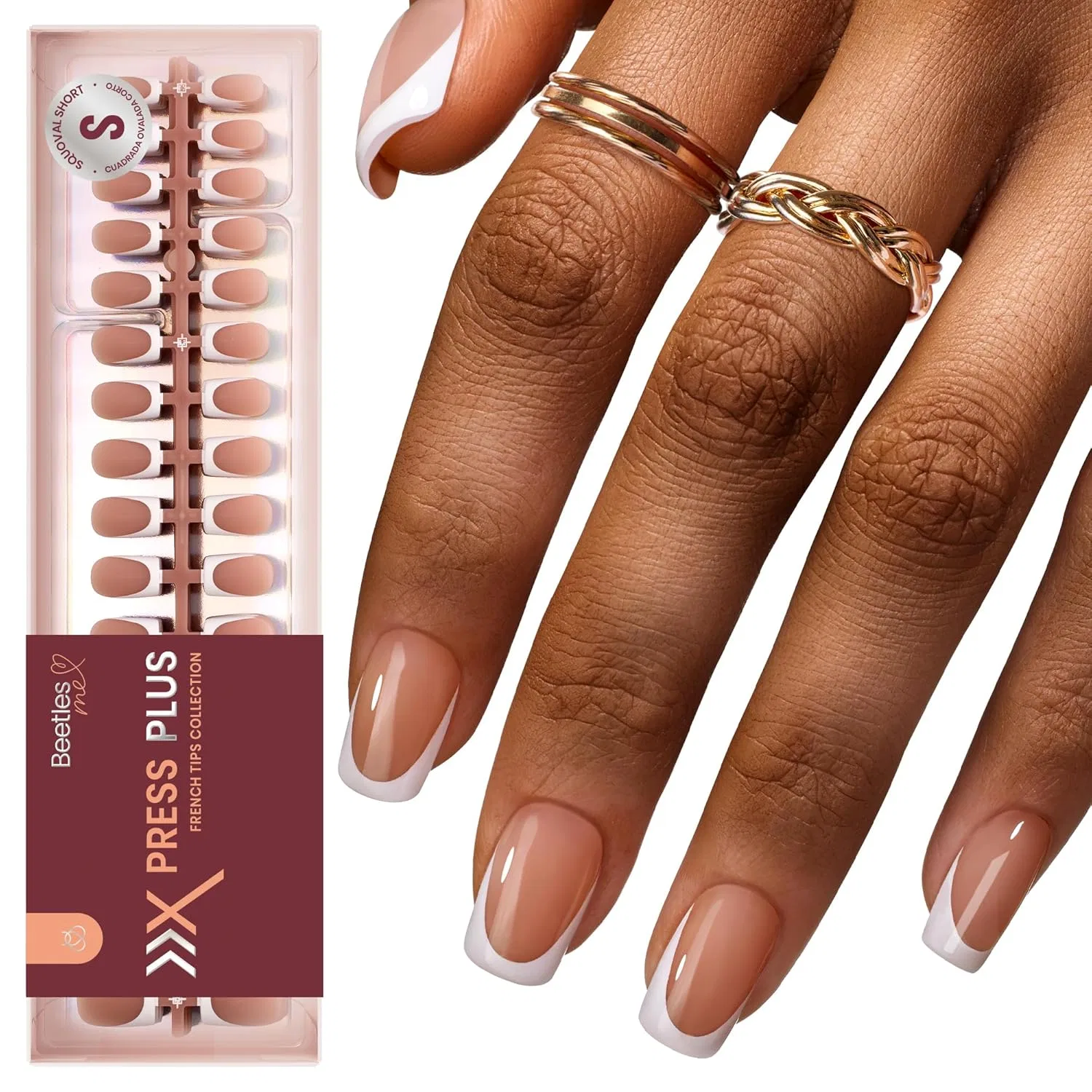 Накладные ногти «French Tip Press-on Nails» от Beetles Beetles Gel Polish