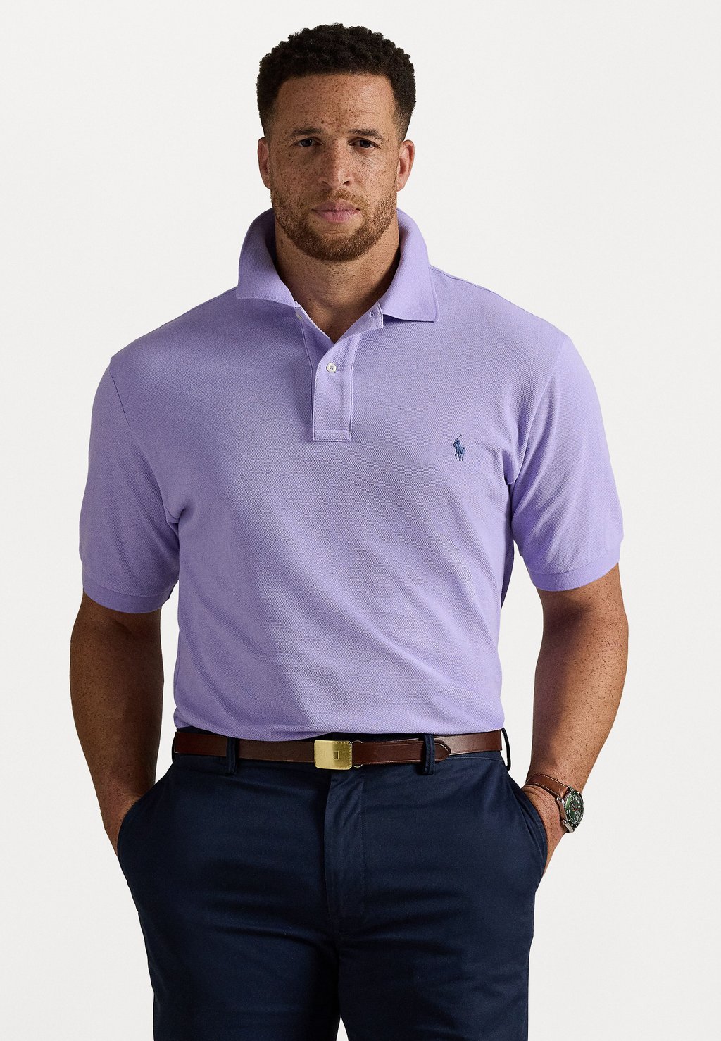 

Рубашка поло THE ICONIC MESH POLO SHIRT Polo Ralph Lauren Big & Tall, фиолетовый