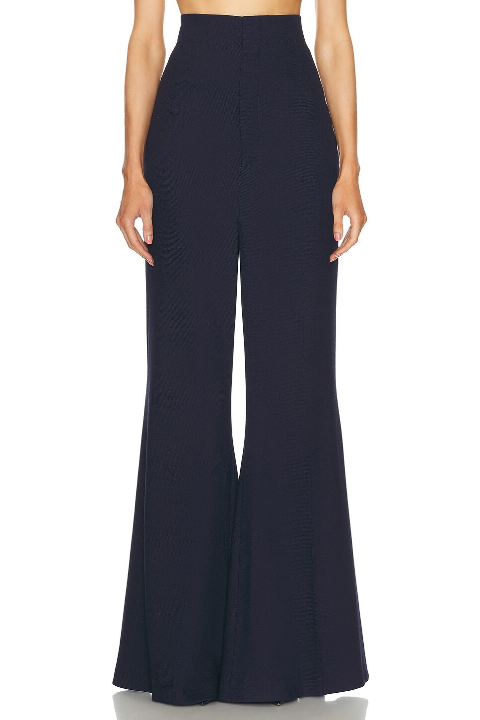 

Широкие брюки Victoria Beckham, цвет Ink Blue