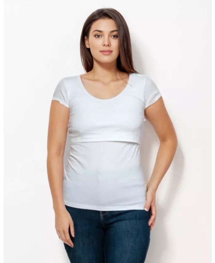 

Футболка с коротким рукавом для беременных и кормящих матерей Bshirt, белый