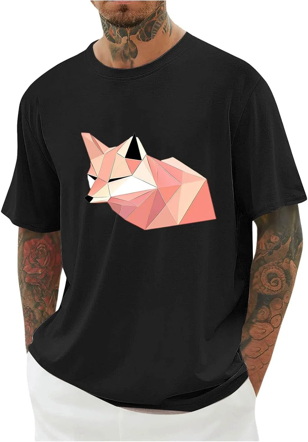 

Мужская футболка с коротким рукавом и геометрическим принтом Fox Sdeycui