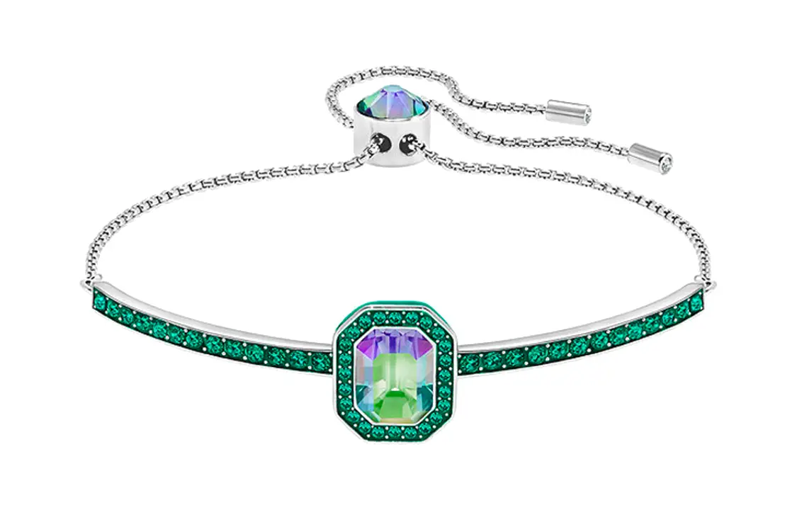 

Swarovski Нежный кристальный браслет женский зеленый
