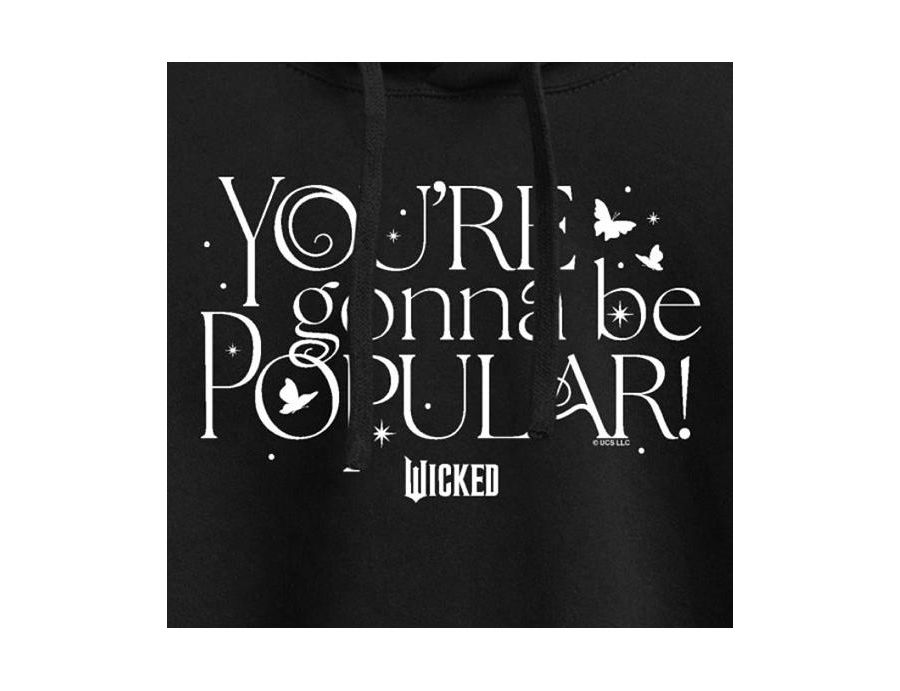 Модная укороченная толстовка с графическим принтом для подростков Hybrid Apparel, Black — фото 3