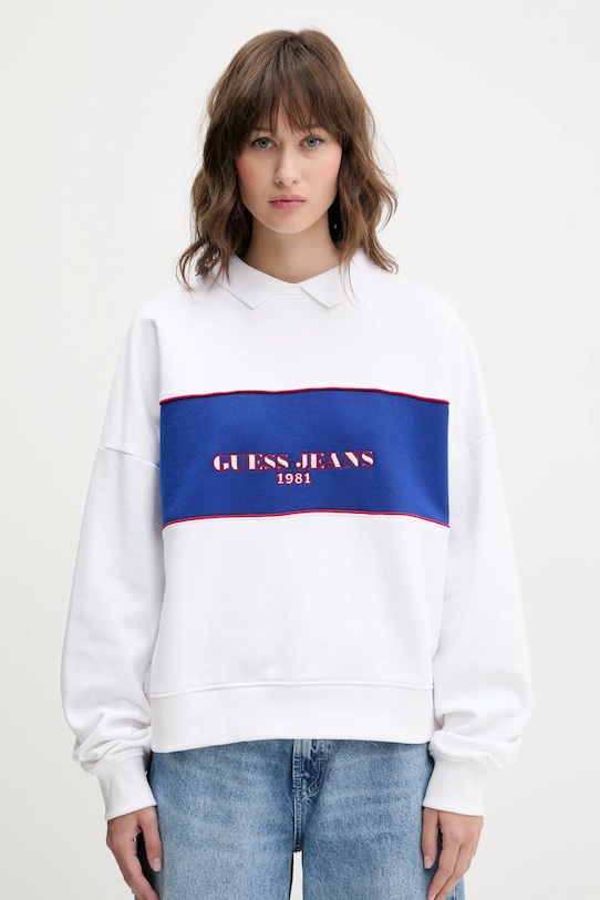 

Хлопковая толстовка Guess Jeans, белый