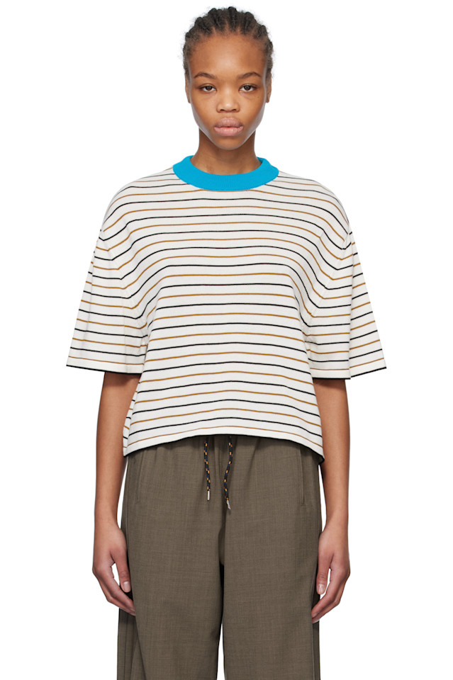 

Хлопковая полосатая футболка Cordera, цвет ceruleo