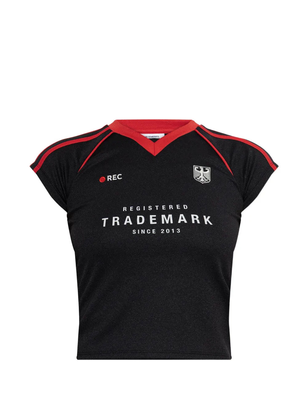 

Футболка с V-образным вырезом и короткими рукавами Vetements, черный