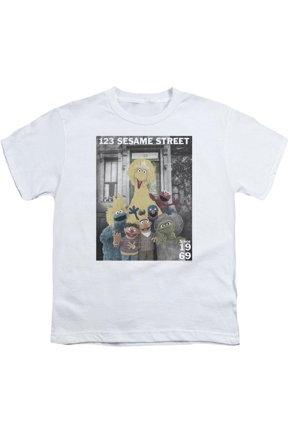 

Футболка с коротким рукавом Sesame Street Best Address для детей Gildan, белый