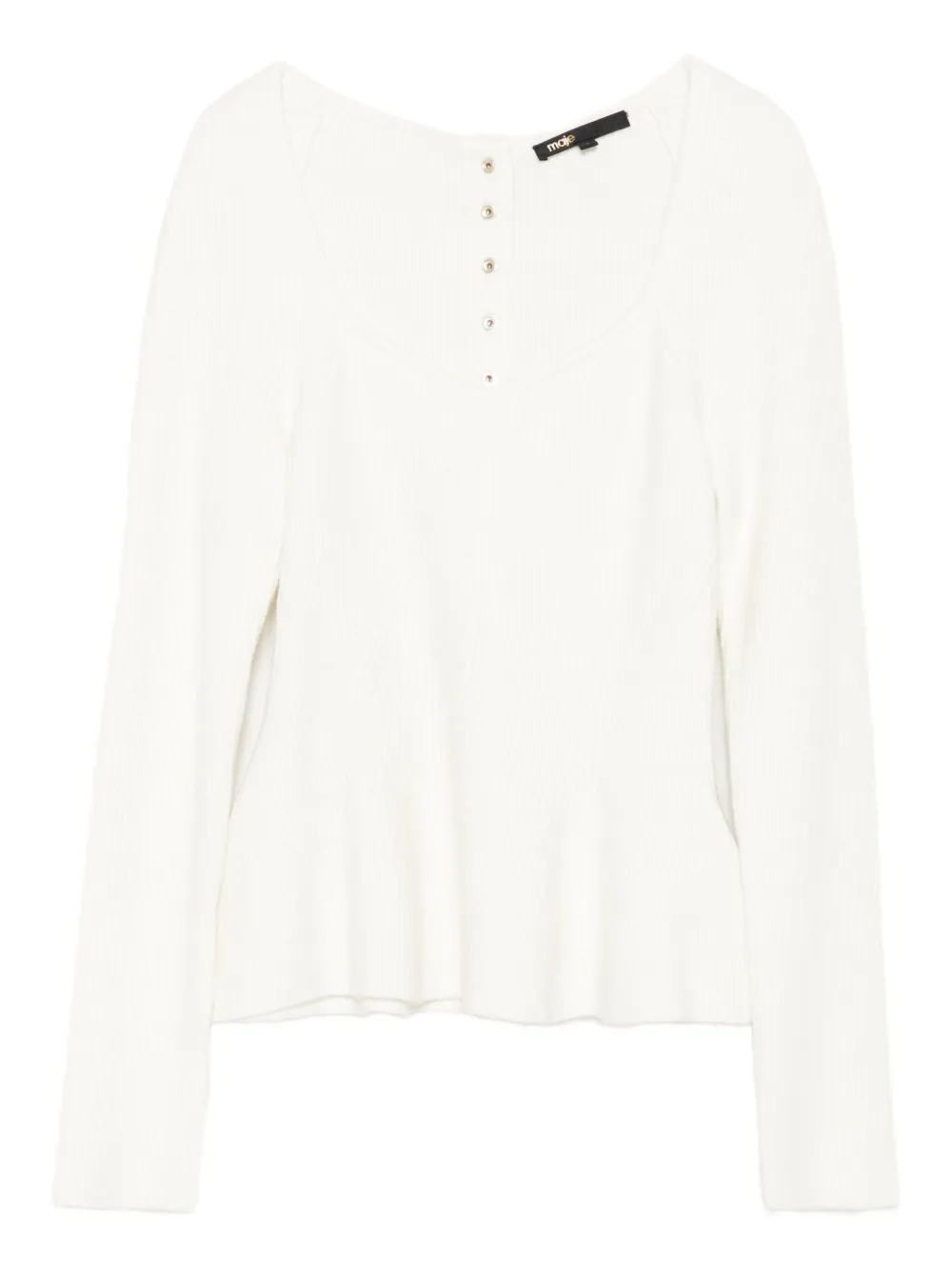 

Топ в рубчик с квадратным вырезом Maje, белый